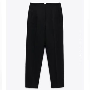 zara high-waisted pants - black